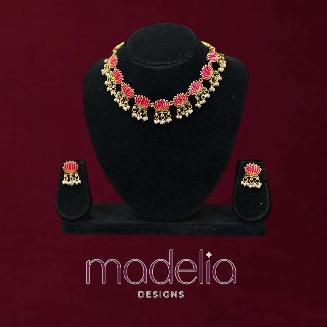 Meenakari Lotus Jewellery