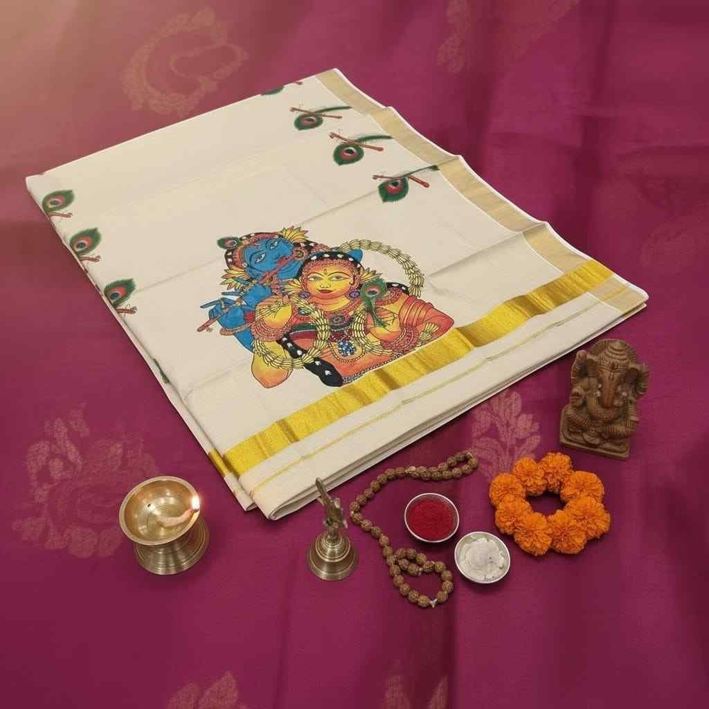 Radha Krishna Kasavu Saree